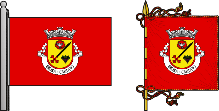 Bandeira e estandarte da antiga freguesia de Ereira - Ereira former civil parish, flag and banner Bandeira e estandarte da antiga freguesia de Ereira - Ereira former civil parish, flag and banner