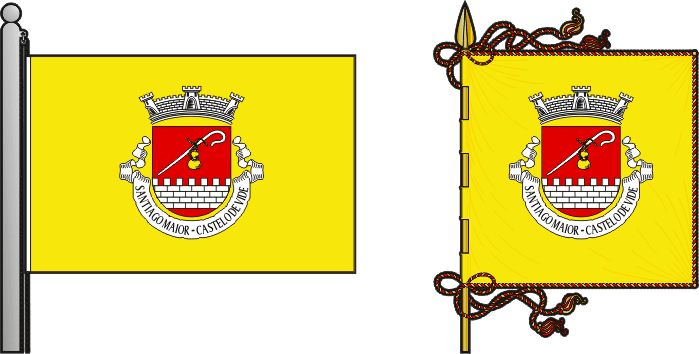 Bandeira e estandarte da freguesia de Santiago Maior - Santiago Maior civil parish, flag and banner Bandeira e estandarte da freguesia de Santiago Maior - Santiago Maior civil parish, flag and banner