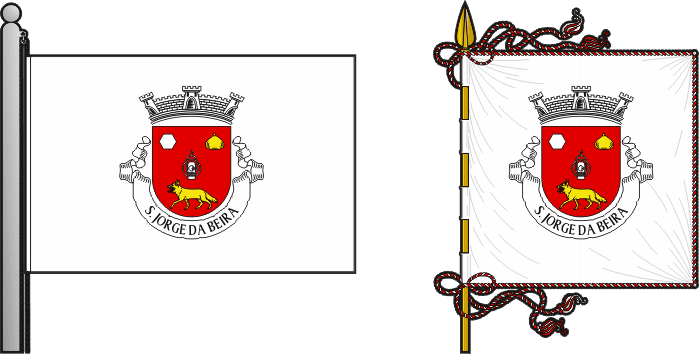 Bandeira e estandarte da freguesia de São Jorge da Beira - São Jorge da Beira former civil parish, flag and banner Bandeira e estandarte da freguesia de São Jorge da Beira - São Jorge da Beira civil parish, flag and banner