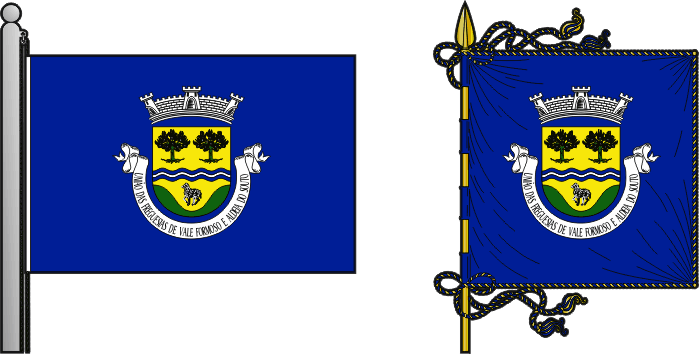 Bandeira e estandarte da União das freguesias de Vale Formoso e Aldeia do Souto - Vale Formoso and Aldeia do Souto civil parishes union flag and banner Bandeira e estandarte da União das freguesias de Vale Formoso e Aldeia do Souto - Vale Formoso and Aldeia do Souto civil parishes union flag and banner
