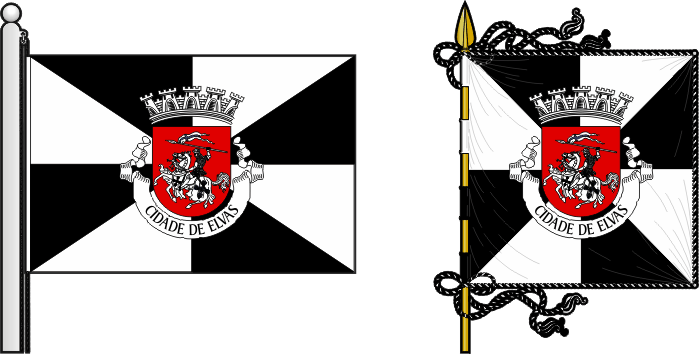 Proposta para a bandeira e estandarte do Município de Elvas - Elvas municipal flag and banner proposal
