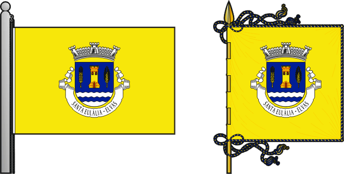 Bandeira e estandarte da freguesia de Santa Eulália - Santa Eulália civil parish, flag and banner Bandeira e estandarte da freguesia de Santa Eulália - Santa Eulália civil parish, flag and banner