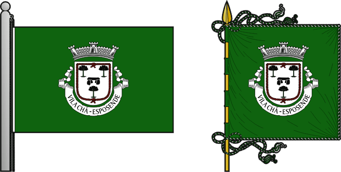 Bandeira e estandarte da freguesia de Vila Chã - Vila Chã civil parish, flag and banner Bandeira e estandarte da freguesia de Vila Chã - Vila Chã civil parish, flag and banner