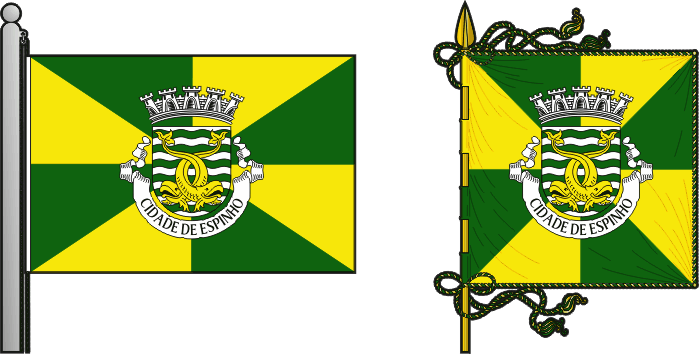 Bandeira e estandarte do Município de Espinho - Espinho municipal flag and banner Bandeira e estandarte do Município de Espinho - Espinho municipal flag and banner
