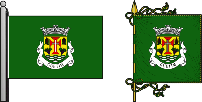 Bandeira e estandarte da antiga freguesia de Guetim - Guetim former civil parish, flag and banner Bandeira e estandarte da antiga freguesia de Guetim - Guetim former civil parish, flag and banner