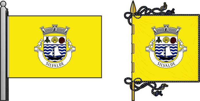 Bandeira e estandarte da freguesia de Silvalde - Silvalde civil parish, flag and banner Bandeira e estandarte da freguesia de Silvalde - Silvalde civil parish, flag and banner