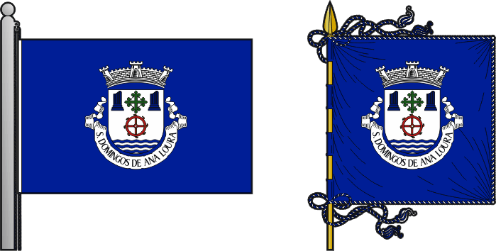 Bandeira e estandarte da freguesia de São Domingos de Ana Loura - São Domingos de Ana Loura civil parish, flag and banner Bandeira e estandarte da freguesia de São Domingos de Ana Loura - São Domingos de Ana Loura civil parish, flag and banner