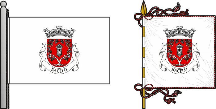 Bandeira e estandarte da antiga freguesia de Bacelo - Bacelo former civil parish, flag and banner Bandeira e estandarte da antiga freguesia de Bacelo - Bacelo former civil parish, flag and banner