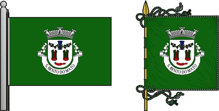 Bandeira e estandarte da freguesia de São Bento do Mato - São Bento do Mato civil parish, flag and banner Bandeira e estandarte da freguesia de São Bento do Mato - São Bento do Mato civil parish, flag and banner