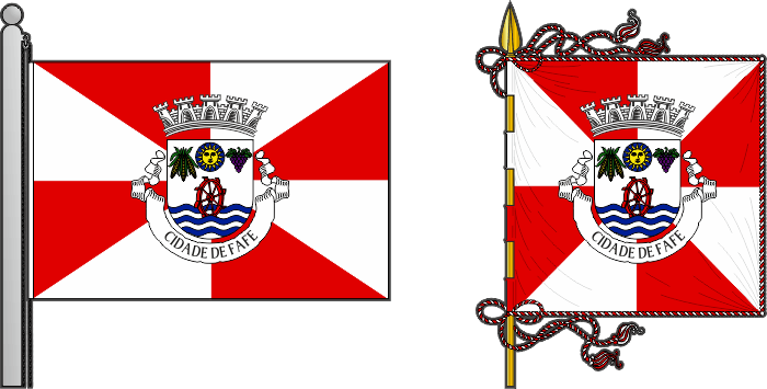 Bandeira e estandarte do Município de Fafe - Fafe municipal flag and banner Bandeira e estandarte do Município de Fafe - Fafe municipal flag and banner