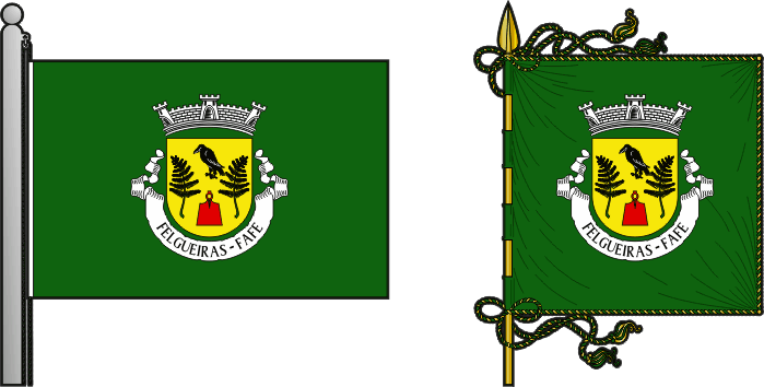 Bandeira e estandarte da antiga freguesia de Felgueiras - Felgueiras former civil parish, flag and banner Bandeira e estandarte da antiga freguesia de Felgueiras - Felgueiras former civil parish, flag and banner