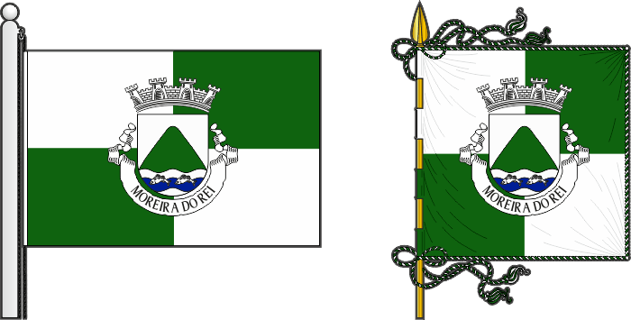 Bandeira e estandarte da antiga freguesia de Moreira do Rei - Moreira do Rei former civil parish, flag and banner Bandeira e estandarte da antiga freguesia de Moreira do Rei - Moreira do Rei former civil parish, flag and banner