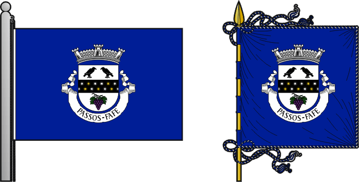 Bandeira e estandarte da freguesia de Paços - Paços civil parish, flag and banner Bandeira e estandarte da freguesia de Paços - Paços civil parish, flag and banner