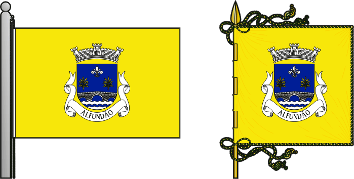 Bandeira e estandarte da antiga freguesia de Alfundão - Alfundão former civil parish, flag and banner