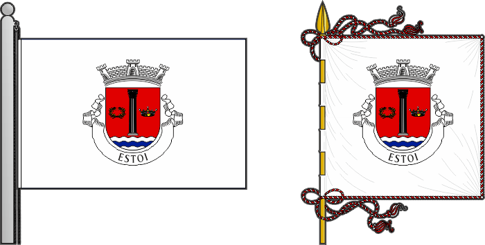 Bandeira e estandarte da antiga freguesia de Estoi - Estoi former civil parish, flag and banner Bandeira e estandarte da antiga freguesia de Estoi - Estoi former civil parish, flag and banner