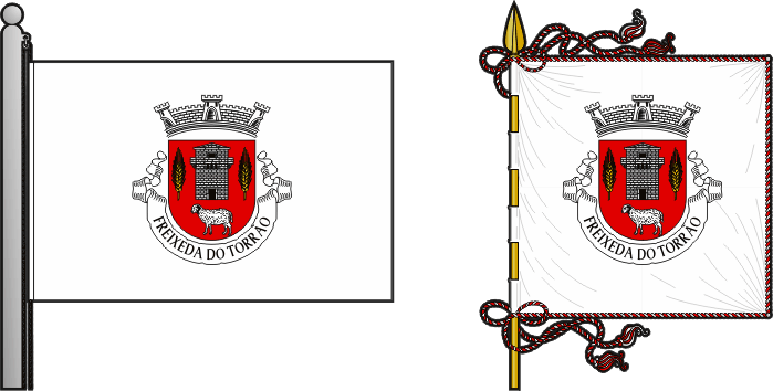 Bandeira e estandarte da antiga freguesia de Freixeda do Torrão - Freixeda do Torrão former civil parish, flag and banner Bandeira e estandarte da antiga freguesia de Freixeda do Torrão - Freixeda do Torrão former civil parish, flag and banner