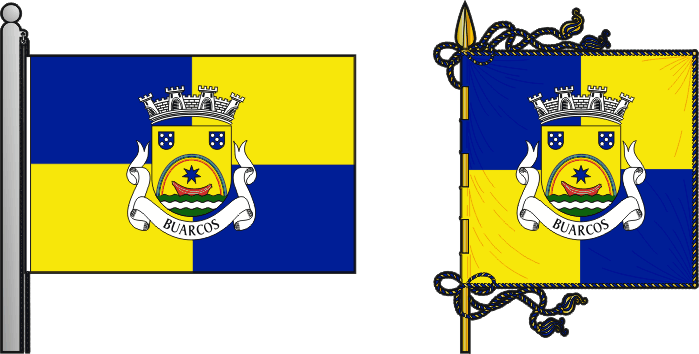Bandeira e estandarte da antiga freguesia de Buarcos - Buarcos former civil parish, flag and banner Bandeira e estandarte da antiga freguesia de Buarcos - Buarcos former civil parish, flag and banner
