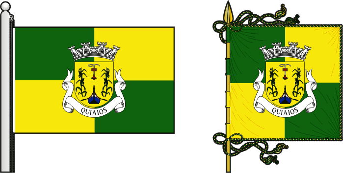Bandeira e estandarte da freguesia de Quiaios - Quiaios civil parish, flag and banner Bandeira e estandarte da freguesia de Quiaios - Quiaios civil parish, flag and banner