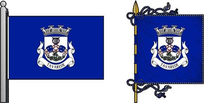 Bandeira e estandarte da freguesia de Tavarede - Tavarede civil parish, flag and banner Bandeira e estandarte da freguesia de Tavarede - Tavarede civil parish, flag and banner