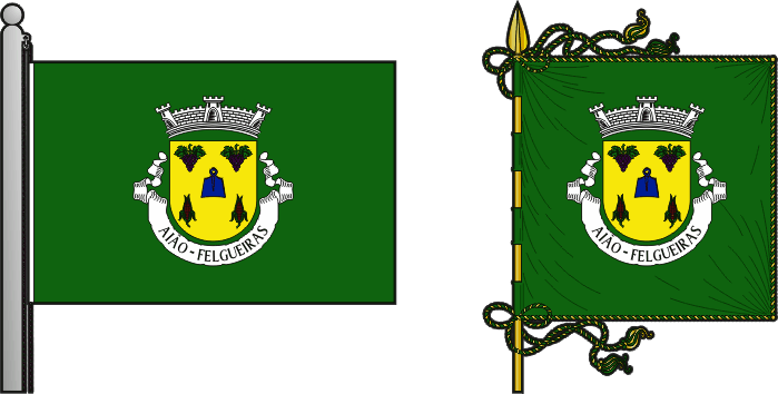 Bandeira e estandarte da freguesia de Aião - Aião civil parish, flag and banner Bandeira e estandarte da freguesia de Aião - Aião civil parish, flag and banner