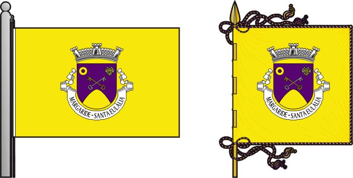 Bandeira e estandarte da antiga freguesia de Margaride (Santa Eulália) - Margaride (Santa Eulália) former civil parish, flag and banner