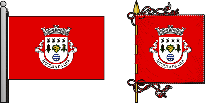 Bandeira e estandarte da antiga freguesia de Macieira da Lixa - Macieira da Lixa former civil parish, flag and banner Bandeira e estandarte da antiga freguesia de Macieira da Lixa - Macieira da Lixa former civil parish, flag and banner