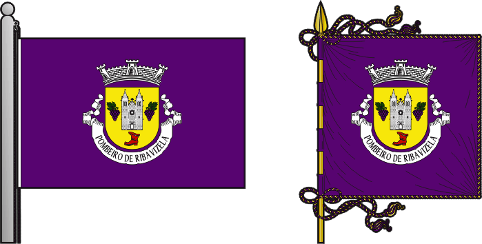 Bandeira e estandarte da freguesia de Pombeiro de Ribavizela - Pombeiro de Ribavizela civil parish, flag and banner Bandeira e estandarte da freguesia de Pombeiro de Ribavizela - Pombeiro de Ribavizela civil parish, flag and banner