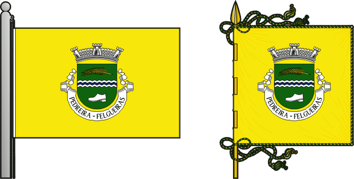 Bandeira e estandarte da antiga freguesia de Pedreira - Pedreira former civil parish, flag and banner