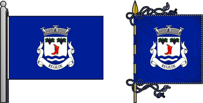 Bandeira e estandarte da freguesia de Regilde - Regilde civil parish, flag and banner Bandeira e estandarte da freguesia de Regilde - Regilde civil parish, flag and banner
