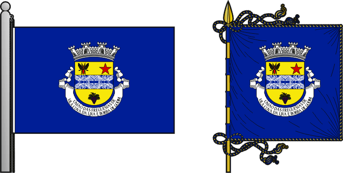 Bandeira e estandarte da União das freguesias de Vila Cova da Lixa e Borba de Godim - Vila Cova da Lixa and Borba de Godim civil parishes union flag and banner Bandeira e estandarte da União das freguesias de Vila Cova da Lixa e Borba de Godim - Vila Cova da Lixa and Borba de Godim civil parishes union flag and banner