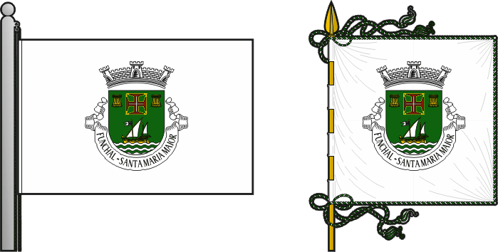 Bandeira e estandarte da freguesia do Funchal (Santa Maria Maior) - Funchal (Santa Maria Maior) civil parish, flag and banner Bandeira e estandarte da freguesia do Funchal (Santa Maria Maior) - Funchal (Santa Maria Maior) civil parish, flag and banner