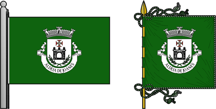 Bandeira e estandarte da antiga freguesia de Aldeia de Joanes - Aldeia de Joanes former civil parish, flag and banner Bandeira e estandarte da antiga freguesia de Aldeia de Joanes - Aldeia de Joanes former civil parish, flag and banner