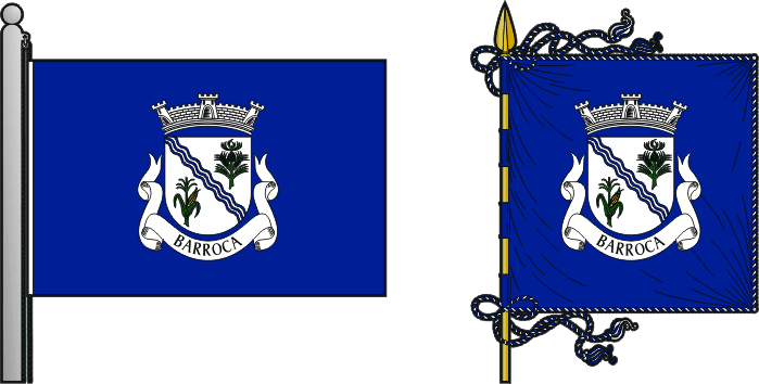 Bandeira e estandarte da freguesia de Barroca - Barroca civil parish, flag and banner