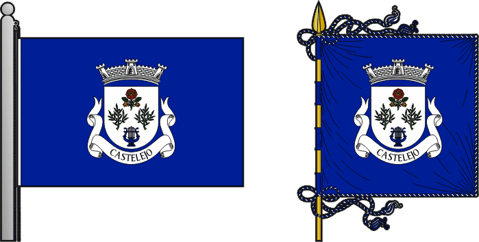 Bandeira e estandarte da freguesia de Castelejo - Castelejo civil parish, flag and banner Bandeira e estandarte da freguesia de Castelejo - Castelejo civil parish, flag and banner