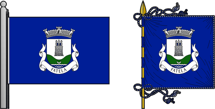 Bandeira e estandarte da freguesia de Fatela - Fatela civil parish, flag and banner Bandeira e estandarte da freguesia de Fatela - Fatela civil parish, flag and banner