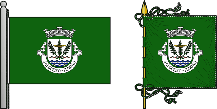 Bandeira e estandarte da antiga freguesia de Salgueiro - Salgueiro former civil parish, flag and banner Bandeira e estandarte da antiga freguesia de Salgueiro - Salgueiro former civil parish, flag and banner