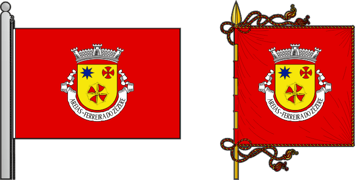 Bandeira e estandarte da antiga freguesia de Areias - Areias former civil parish, flag and banner