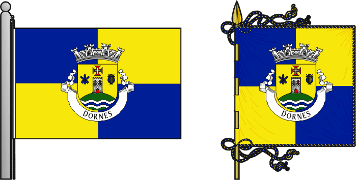 Bandeira e estandarte da antiga freguesia de Dornes - Dornes former civil parish, flag and banner Bandeira e estandarte da antiga freguesia de Dornes - Dornes former civil parish, flag and banner