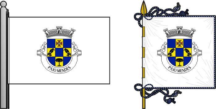 Bandeira e estandarte da antiga freguesia de Paio Mendes - Paio Mendes former civil parish, flag and banner