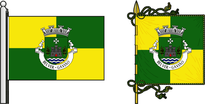 Bandeira e estandarte da freguesia de Belver - Belver civil parish, flag and banner Bandeira e estandarte da freguesia de Belver - Belver civil parish, flag and banner