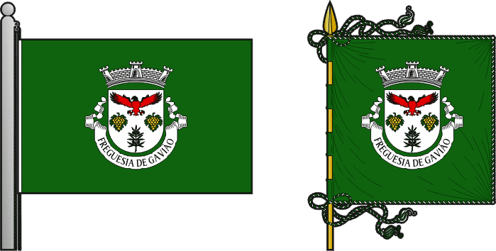 Bandeira e estandarte da antiga freguesia de Gavião - Gavião former civil parish, flag and banner Bandeira e estandarte da antiga freguesia de Gavião - Gavião former civil parish, flag and banner