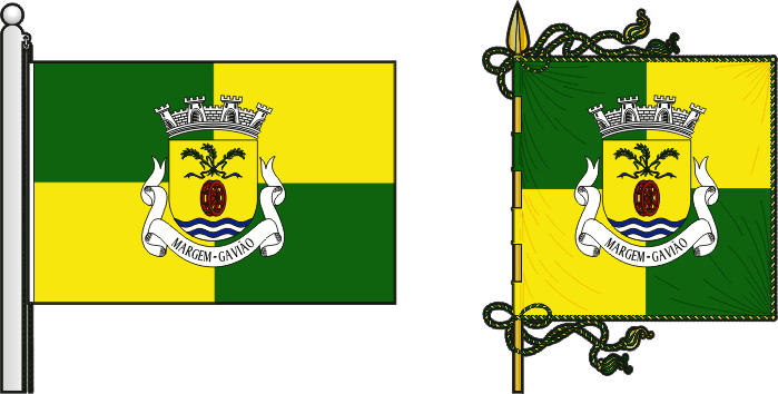Bandeira e estandarte da freguesia de Margem - Margem civil parish, flag and banner Bandeira e estandarte da freguesia de Margem - Margem civil parish, flag and banner