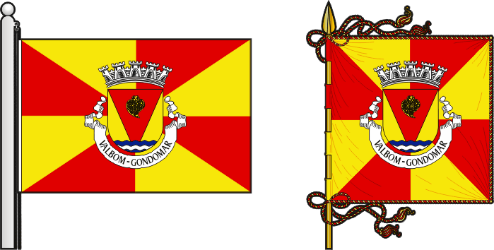 Bandeira e estandarte da antiga freguesia de Valbom - Valbom former civil parish, flag and banner Bandeira e estandarte da antiga freguesia de Valbom - Valbom former civil parish, flag and banner