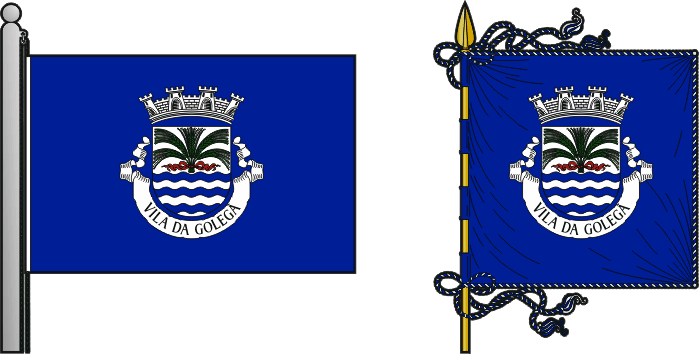 Bandeira e estandarte do Município da Golegã - Golegã municipal flag and banner Bandeira e estandarte do Município da Golegã - Golegã municipal flag and banner