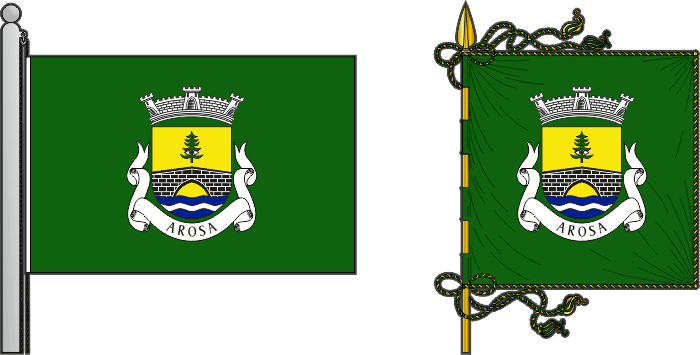 Bandeira e estandarte da antiga freguesia de Arosa - Arosa former civil parish, flag and banner Bandeira e estandarte da antiga freguesia de Arosa - Arosa former civil parish, flag and banner