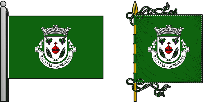 Bandeira e estandarte da antiga freguesia de Balazar - Balazar former civil parish, flag and banner Bandeira e estandarte da antiga freguesia de Balazar - Balazar former civil parish, flag and banner