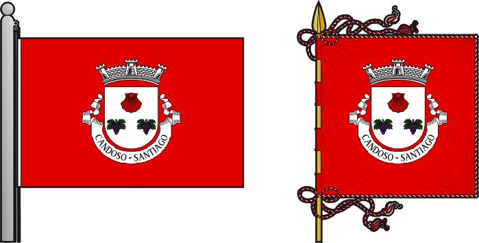 Bandeira e estandarte da antiga freguesia de Candoso (Santiago) - Candoso (Santiago) former civil parish, flag and banner Bandeira e estandarte da antiga freguesia de Candoso (Santiago) - Candoso (Santiago) former civil parish, flag and banner