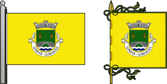 Bandeira e estandarte da freguesia de Gondar - Gondar civil parish, flag and banner Bandeira e estandarte da freguesia de Gondar - Gondar civil parish, flag and banner