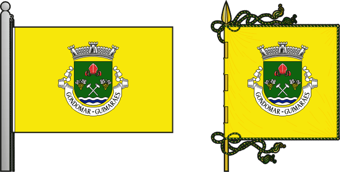 Bandeira e estandarte da antiga freguesia de Gondomar - Gondomar former civil parish, flag and banner Bandeira e estandarte da antiga freguesia de Gondomar - Gondomar former civil parish, flag and banner