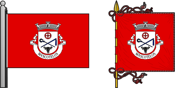 Bandeira e estandarte da antiga freguesia de Mascotelos - Mascotelos former civil parish, flag and banner Bandeira e estandarte da antiga freguesia de Mascotelos - Mascotelos former civil parish, flag and banner